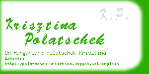 krisztina polatschek business card